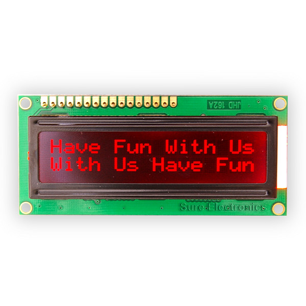 1602 LCD Module red Characters black Backlight HD44780