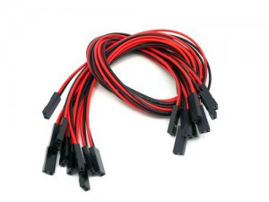 2pin dual female jumper wire (300mm) 10pcs.